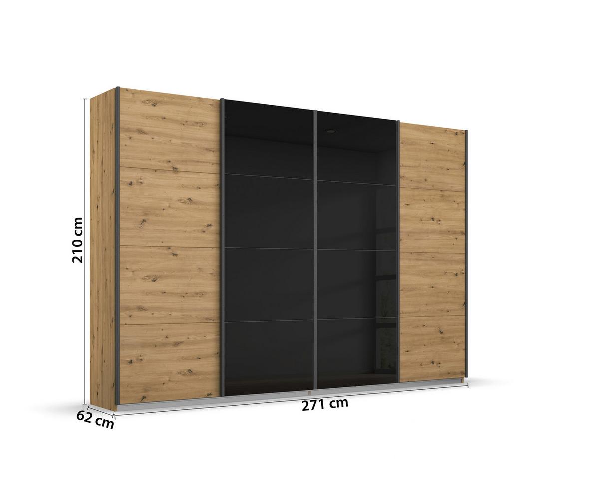 Schiebetürenschrank Bensheim - Eiche Artisan, MODERN, Holzwerkstoff (271/211/62cm) - Luca Bessoni