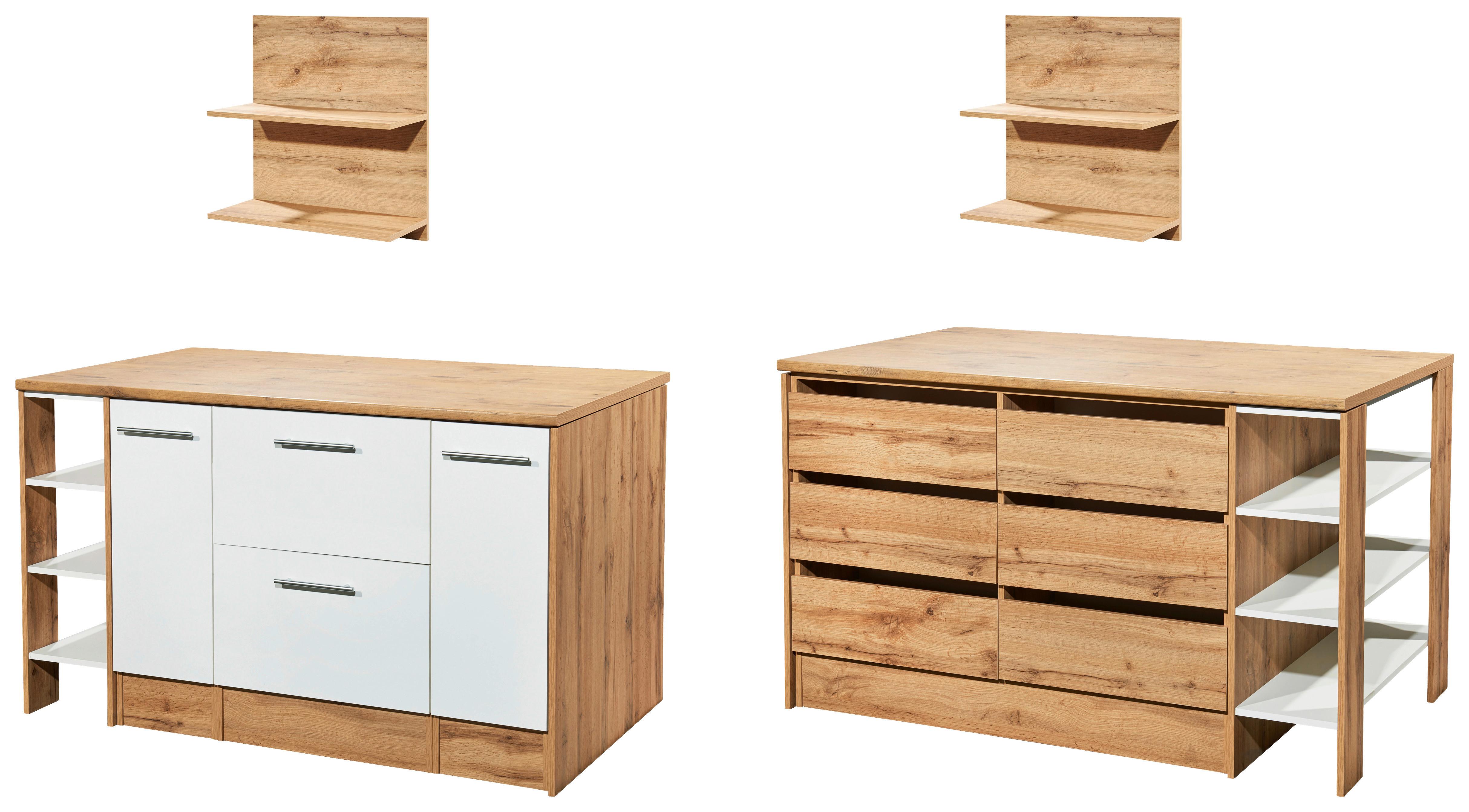 Kücheninsel Hilde Kücheninsel 150 cm - Wildeiche/Weiß, Design, Holzwerkstoff (150/90/90cm) - Respekta