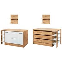 Kücheninsel Hilde Kücheninsel 150 cm - Wildeiche/Weiß, Design, Holzwerkstoff (150/90/90cm) - Respekta