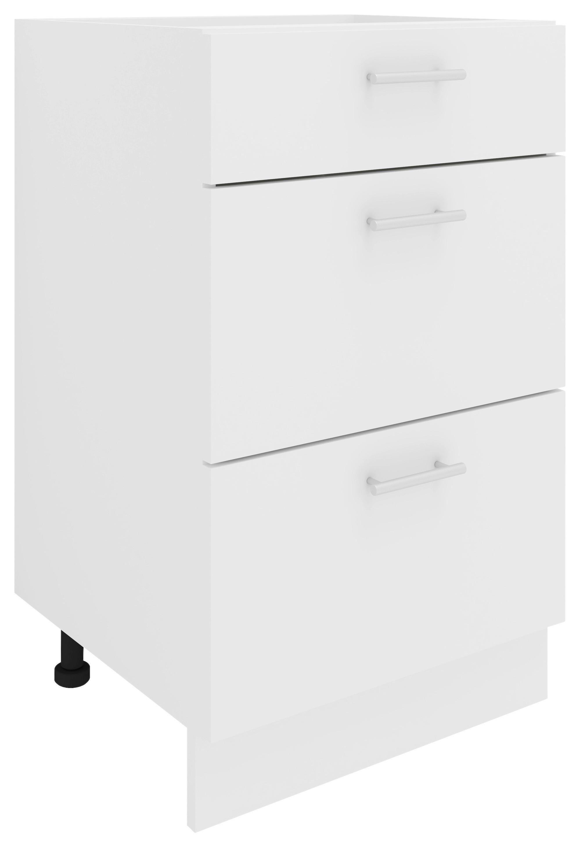 Küchenunterschrank Esilo B: 50 cm Weiß - Weiß, KONVENTIONELL, Holzwerkstoff (50/82/46cm) - MID.YOU