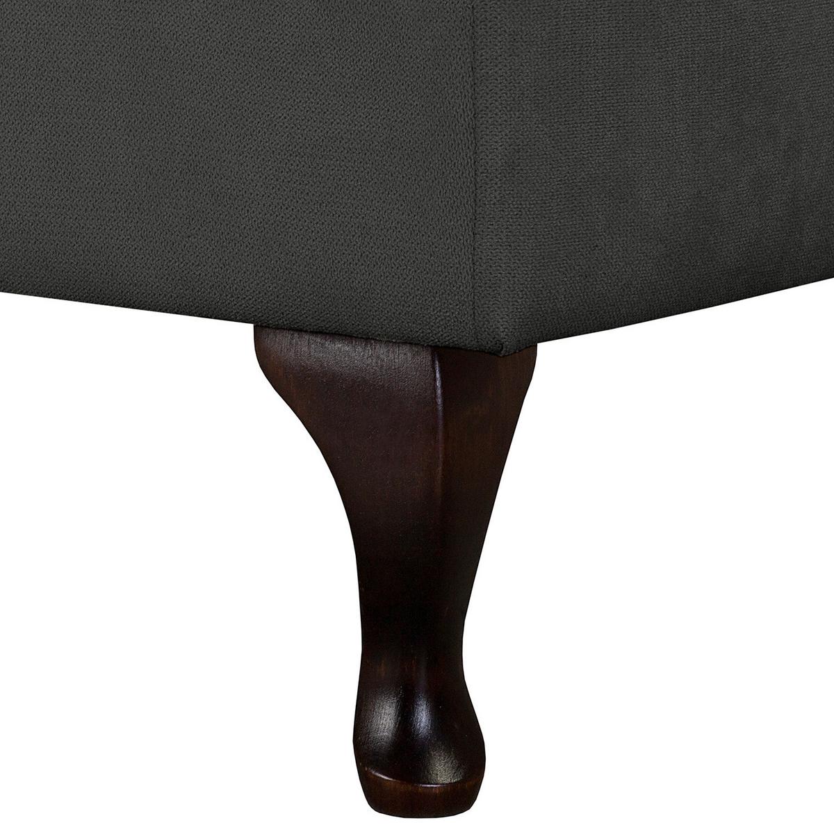 Récamiere Pako Dunkelgrau B: 185cm - Dunkelgrau/Braun, Design, Textil (185/93/75cm) - Livetastic