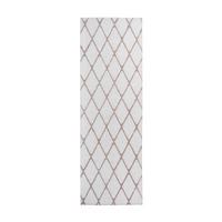 Teppich Läufer Weiß/Rosa Vivica 80x250 cm - Rosa/Weiß, Design, Textil (80/250cm) - Kayoom
