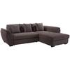 Ecksofa Berisso - Braun, Design, Textil (278/187cm) - Ondega