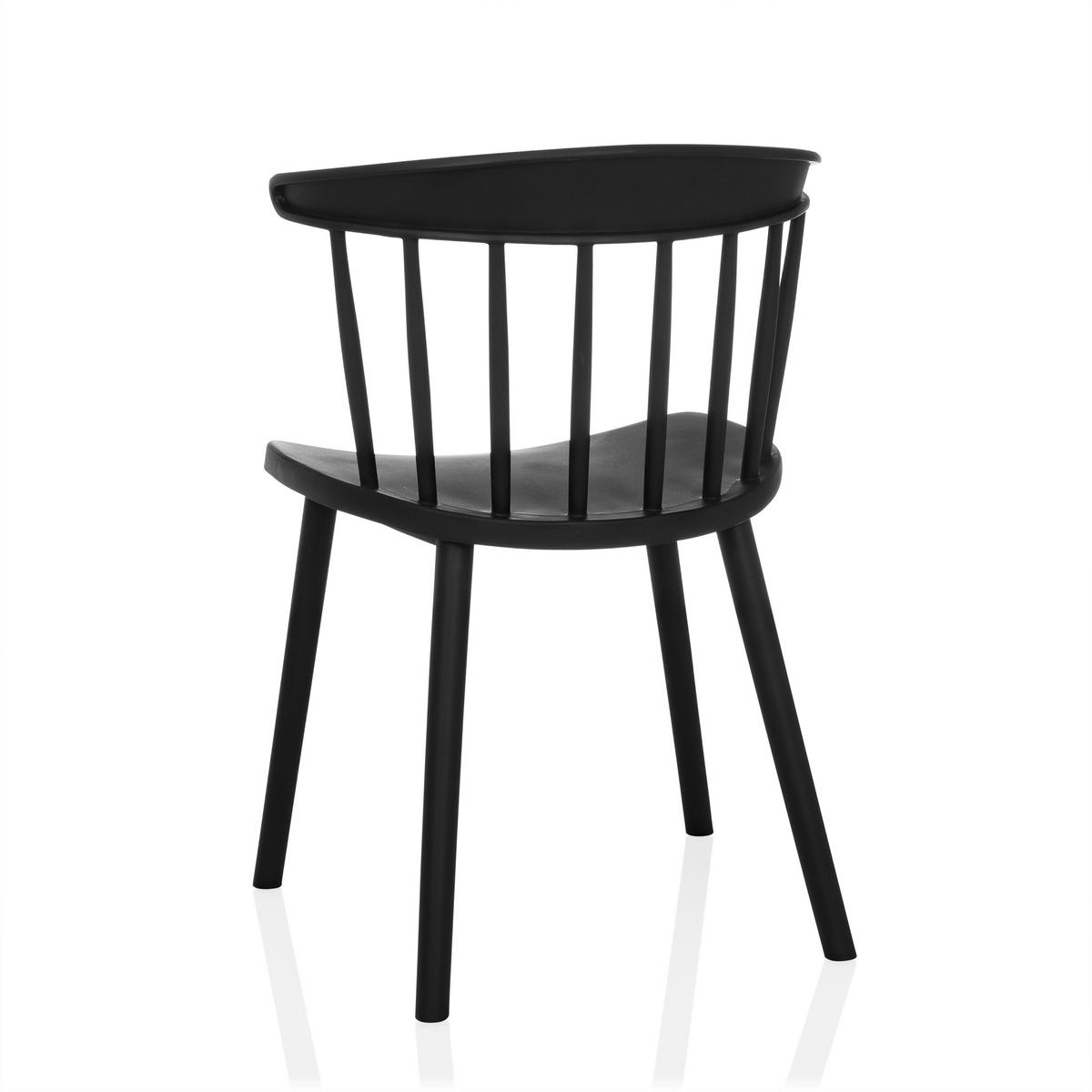 Besucherstuhl Artifo Schwarz B: 53 Cm - Schwarz, MODERN, Kunststoff (53/75/45cm) - MID.YOU