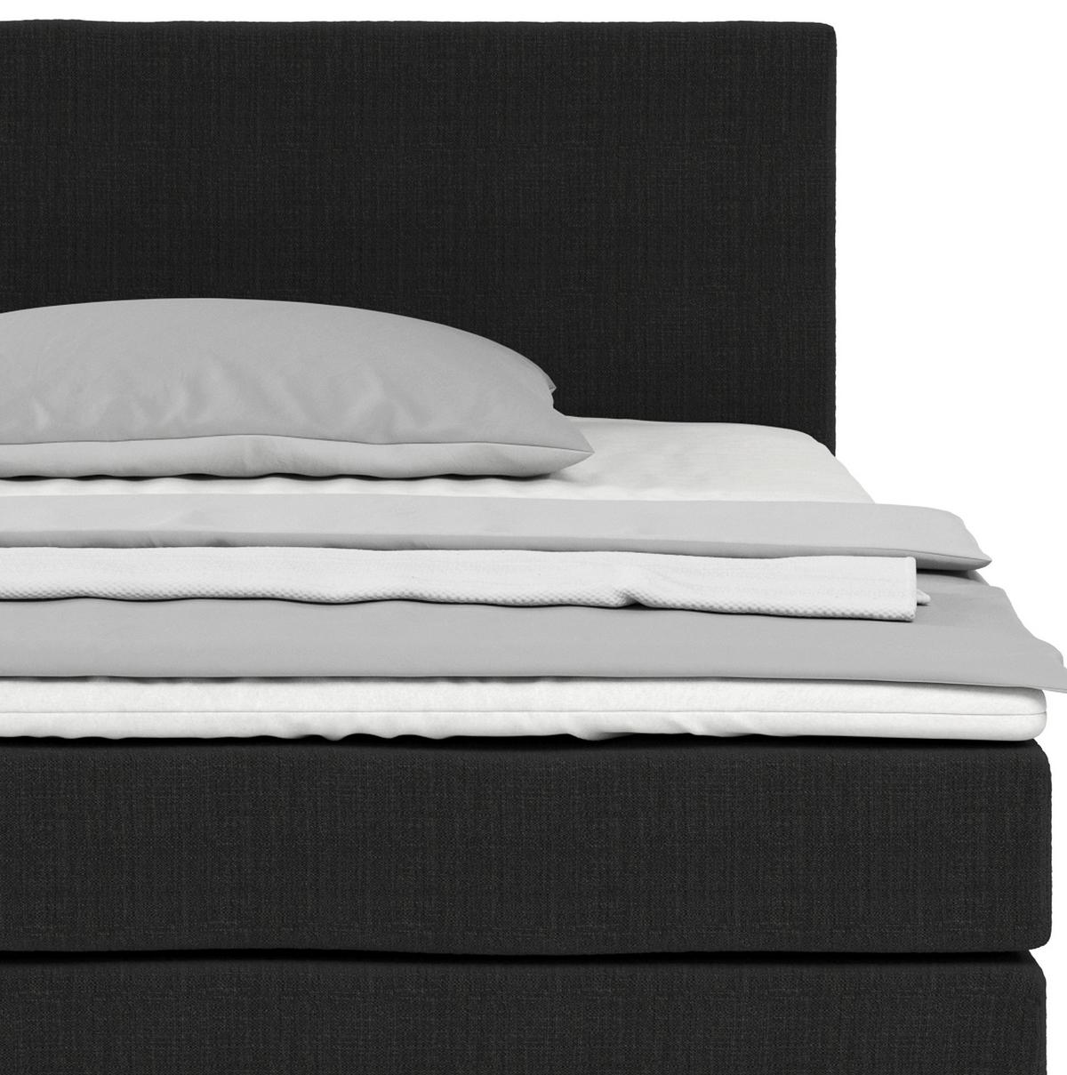 Postel Boxspring NERO PL: 140/200cm, černá - černá/barvy chromu, Konvenční, kov/textil (140/200cm)