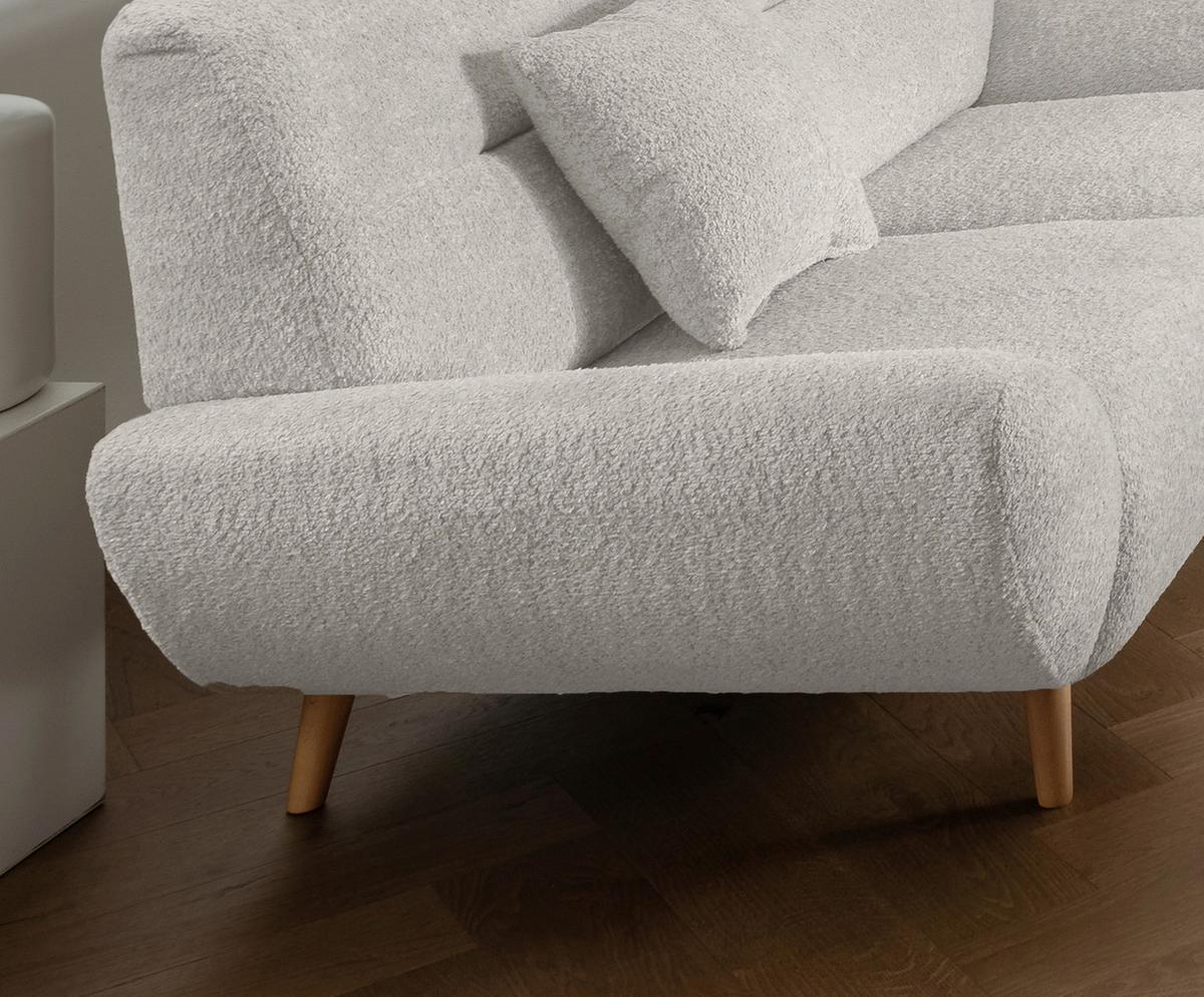 3-Sitzer-Sofa Frago, Weiß B: 205 cm - Wildeiche/Weiß, KONVENTIONELL, Textil (205/81/90cm) - MID.YOU