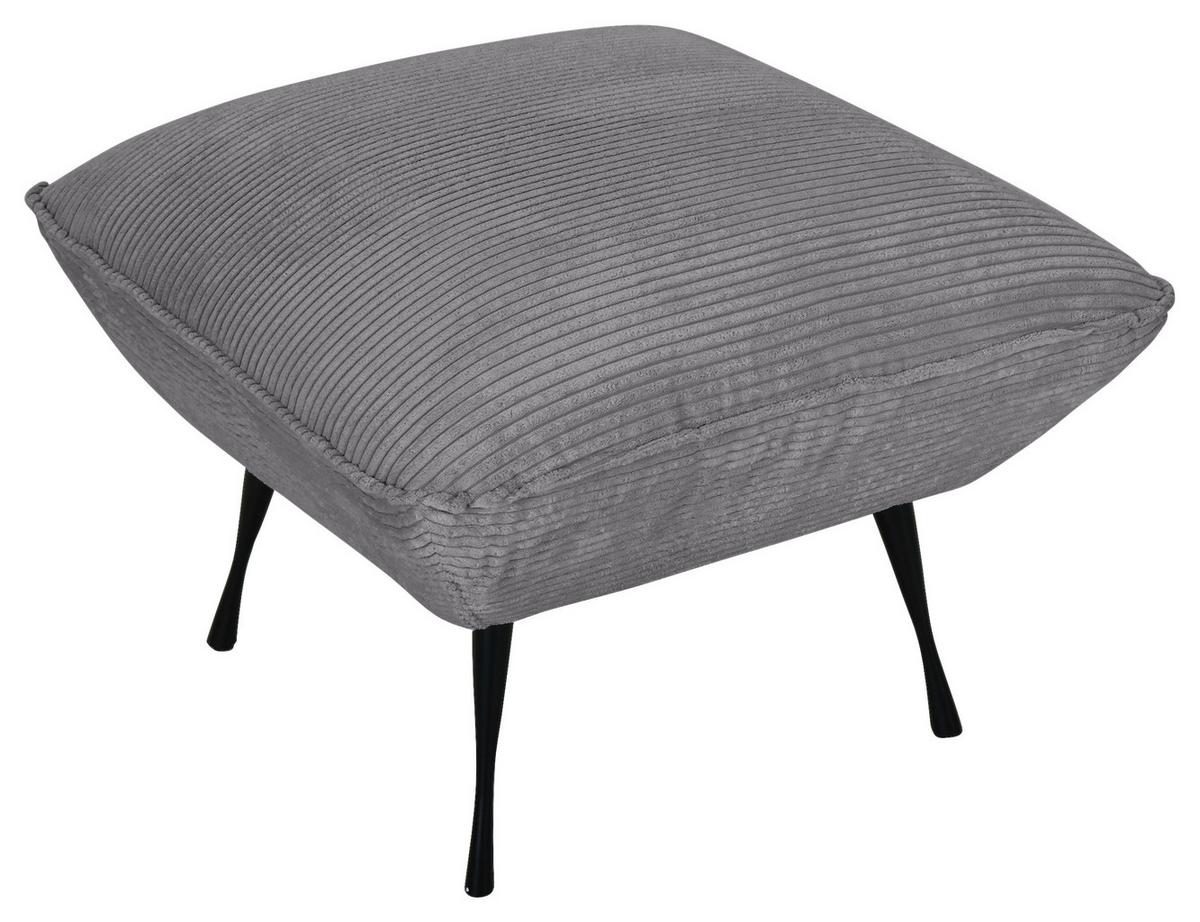 Hocker Lorris - Dunkelgrau/Schwarz, KONVENTIONELL, Textil (60/49/53cm) - MID.YOU