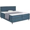 Boxspringbett Mit Topper & Bettkasten 180x200 Kleopatra - Blau, KONVENTIONELL, Holz/Holzwerkstoff (180/200cm) - Ondega