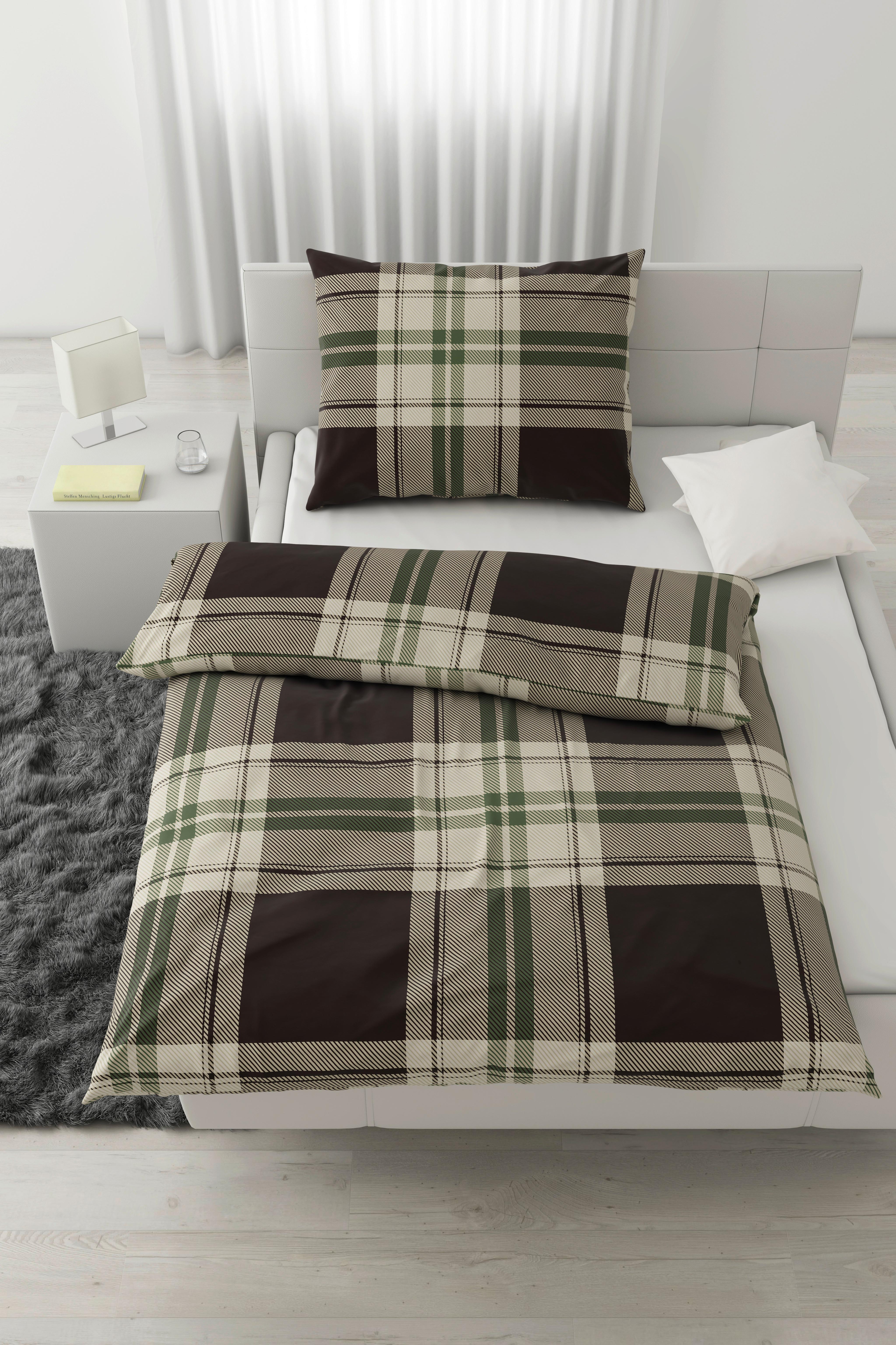 Posteľná Bielizeň Mike, 140/200cm - čierna/sivá, Konvenčný, textil (140/200cm) - Modern Living