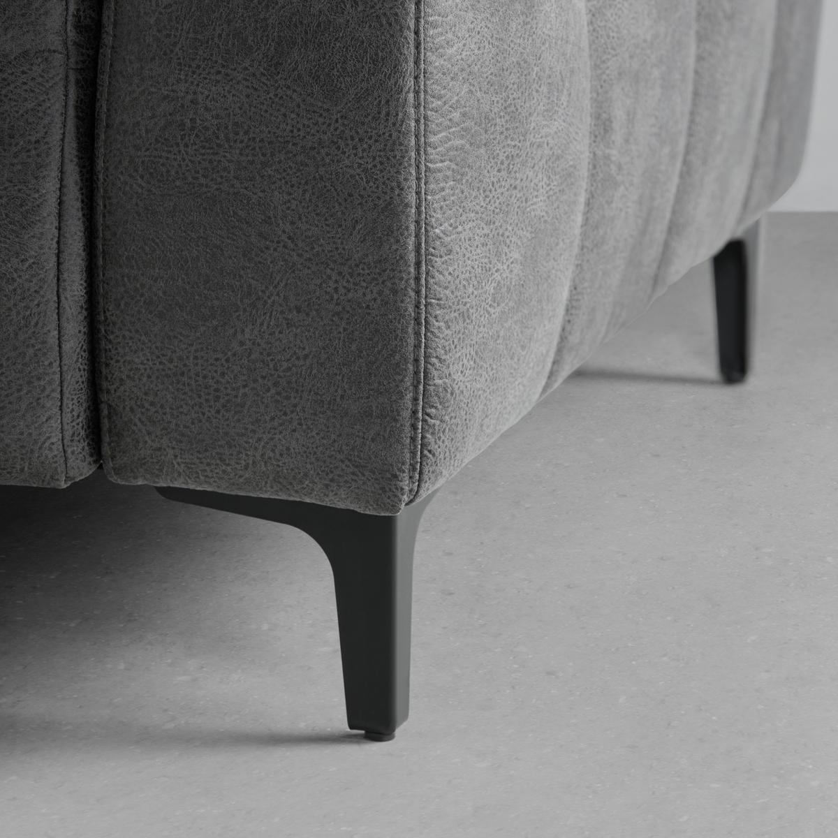 Rohová sedačka PANAMA, levá, šedá - černá/antracitová, Konvenční, kov/textil (216/304cm) - Premium Living