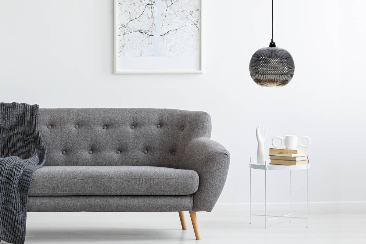 Hängeleuchte Neptun H: 26 cm 1-Flammig - Silberfarben/Grau, Trend, Glas (25/26/25cm) - Kayoom
