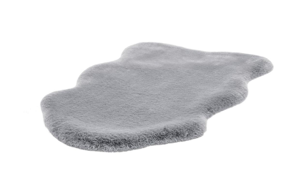 Kunstfell Rabbit Blau/Grau 60x90 cm Textil - Blau/Grau, Trend, Textil (60/90cm) - Kayoom