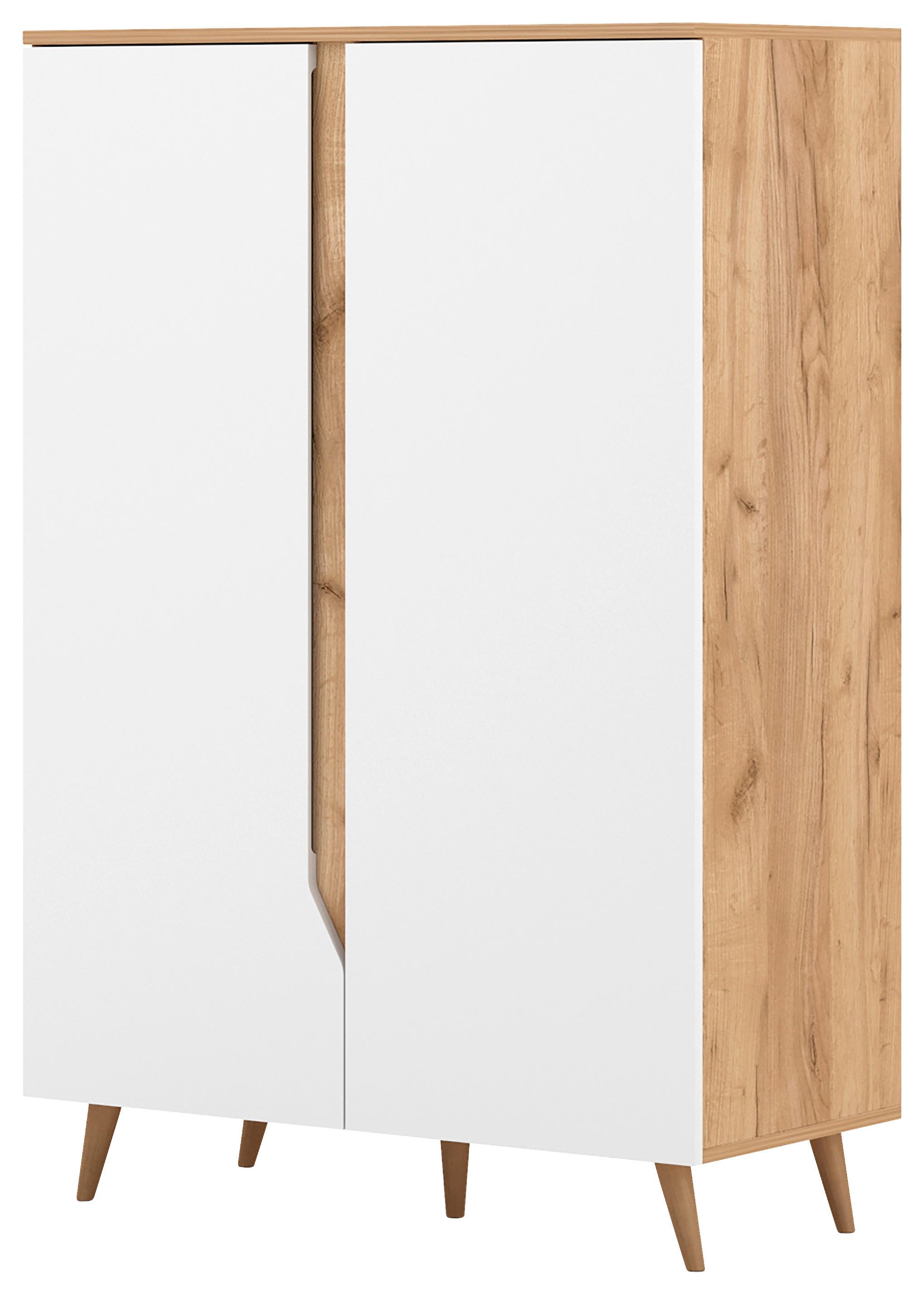 SIDEBOARD KOMMODE 2D TUE - Eichefarben/Eiche Wotan, Design, Holzwerkstoff (90/132/42cm) - Livetastic