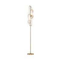 Stehleuchte Marmo - Goldfarben/Weiß, Trend, Stein/Metall (23/160cm) - MAYTONI