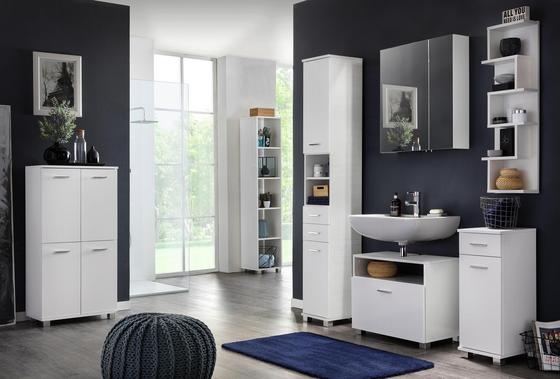 Spiegelschrank B 60 cm Spiegelschrank LUMO in Weiß