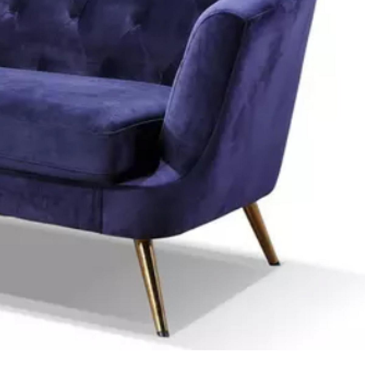 Háromüléses Kanapé Lita - kék, Modern, textil/fém (183/78/83cm) - Ti'me
