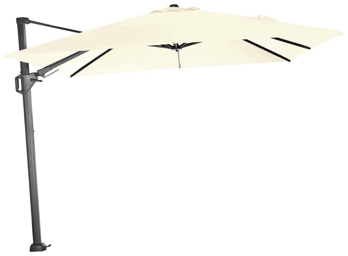 Ampelschirm Sunset N+ B: 300 H: 255 cm Anthrazit/Creme - Anthrazit/Creme, KONVENTIONELL, Textil/Metall (300/300cm) - Siena Garden