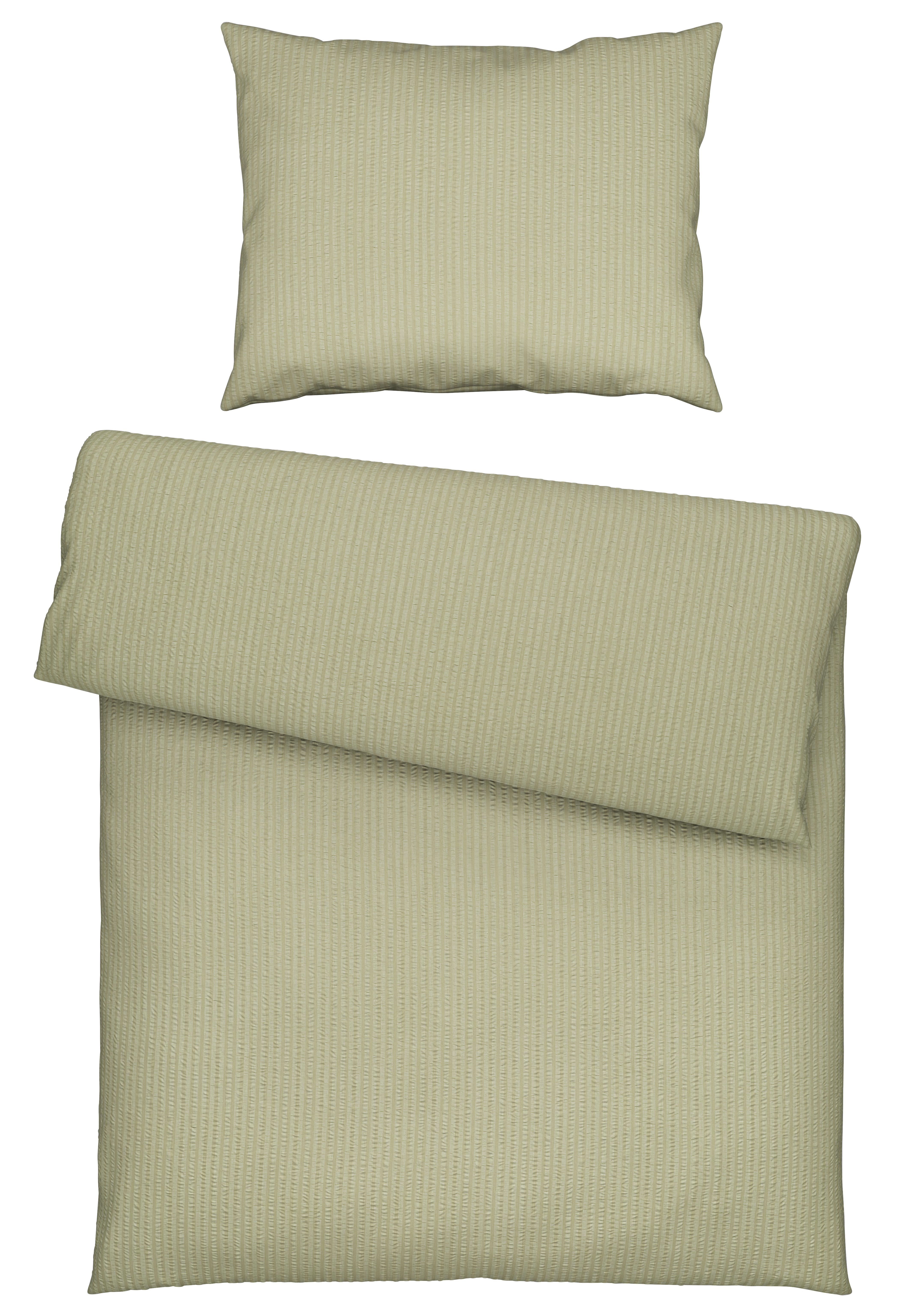 Povlečení Babs, 140/200cm, Oliv. Zelená - olivově zelená, Moderní, textil (140/200cm) - Modern Living