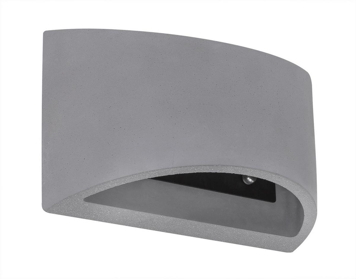 Wandleuchte 55011w6 - Grau, Design, Stein (20/8,8/12cm) - Globo