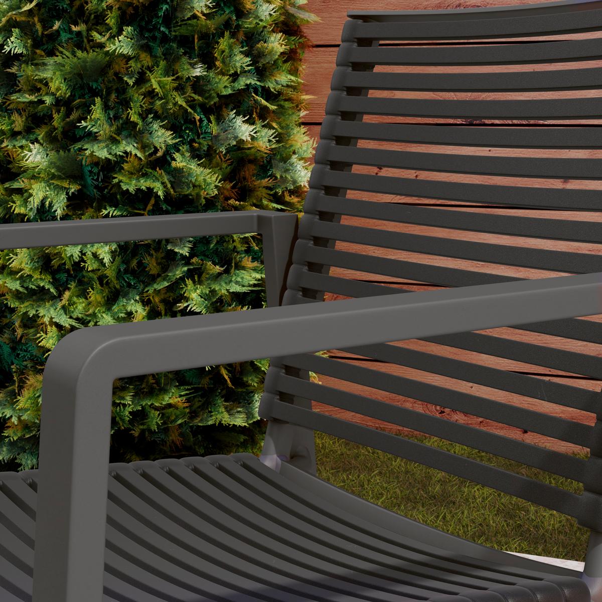 ZAHRADNÍ ŽIDLE CANCUN - antracitová, Moderní, kov/plast (57/85/63cm) - Mömax