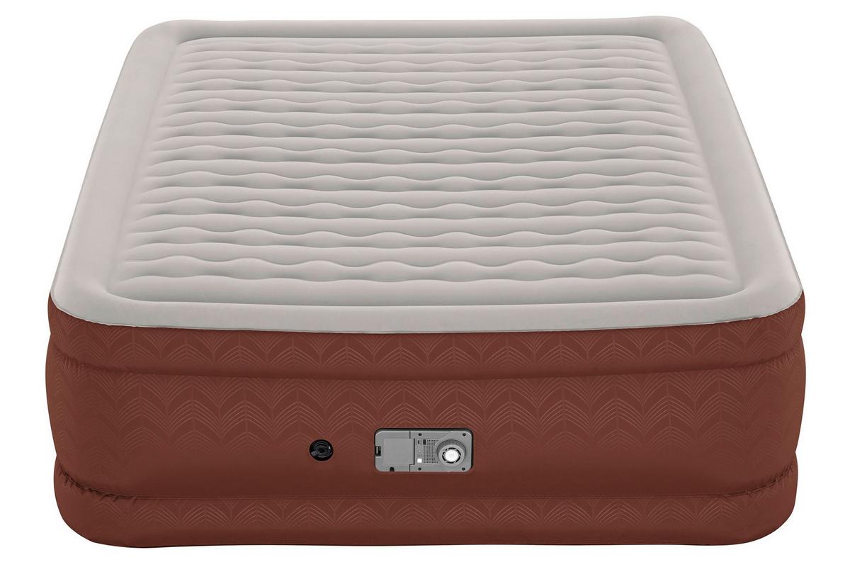 Luftbett Anastasia 203x152x51 Cm Bis 350kg, Inkl. Pumpe - Braun/Grau, KONVENTIONELL, Kunststoff/Metall (203/152/51cm) - Bestway