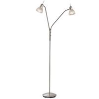 Stehleuchte 41890201 Daytona - Alabasterfarben/Schwarz, KONVENTIONELL, Glas/Kunststoff (45/150cm) - Globo