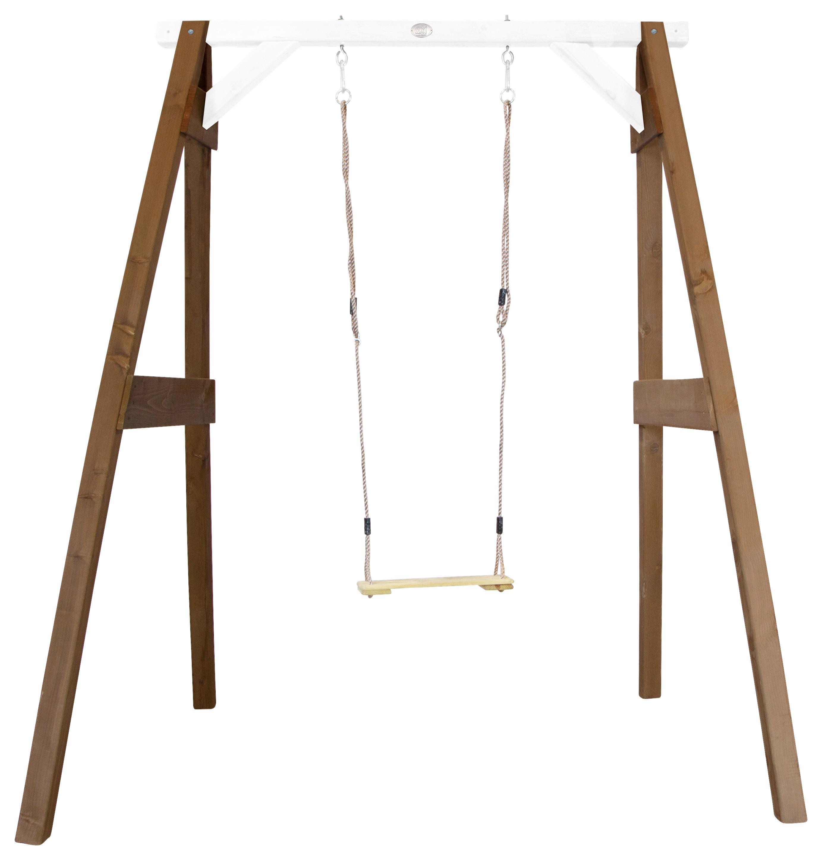 Schaukel A030.136.03 - Braun/Weiß, KONVENTIONELL, Holz (181/207/160cm) - Ambia Garden