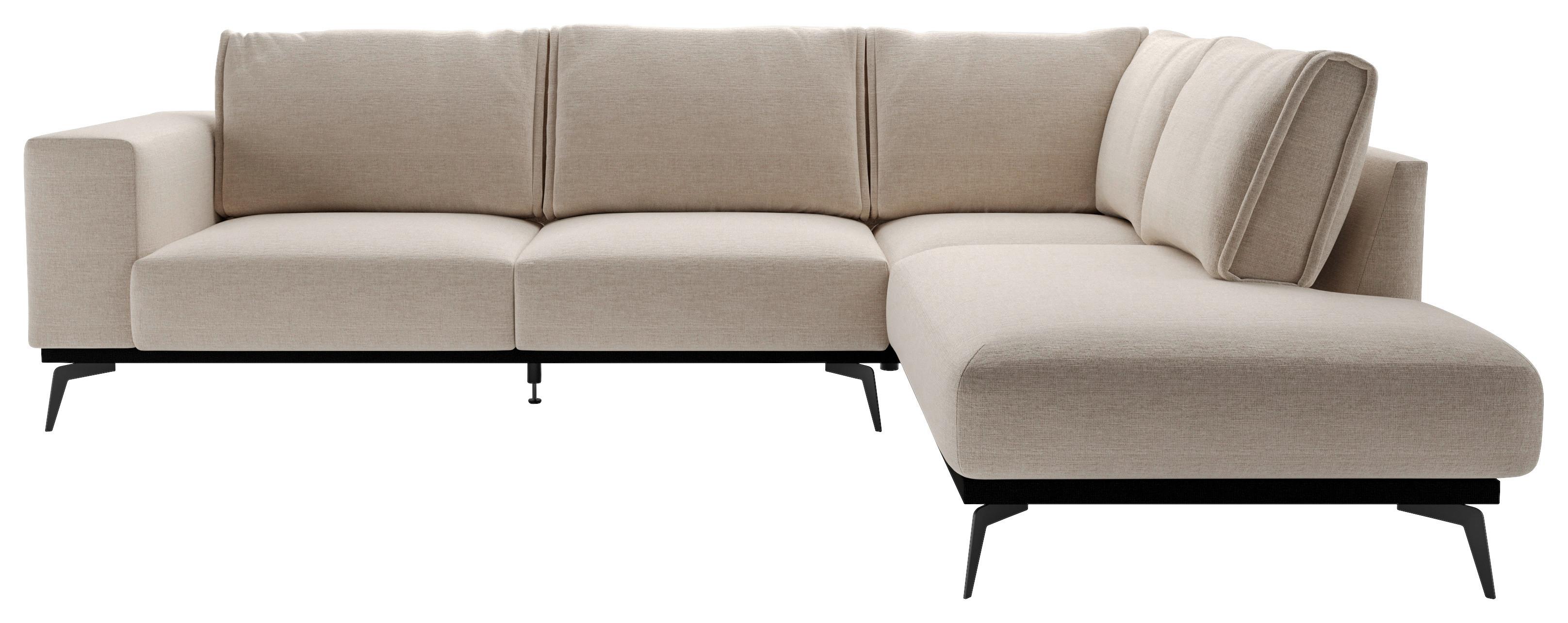 Ecksofa Isolde - Beige/Schwarz, Design, Holz/Textil (293/200cm) - MID.YOU