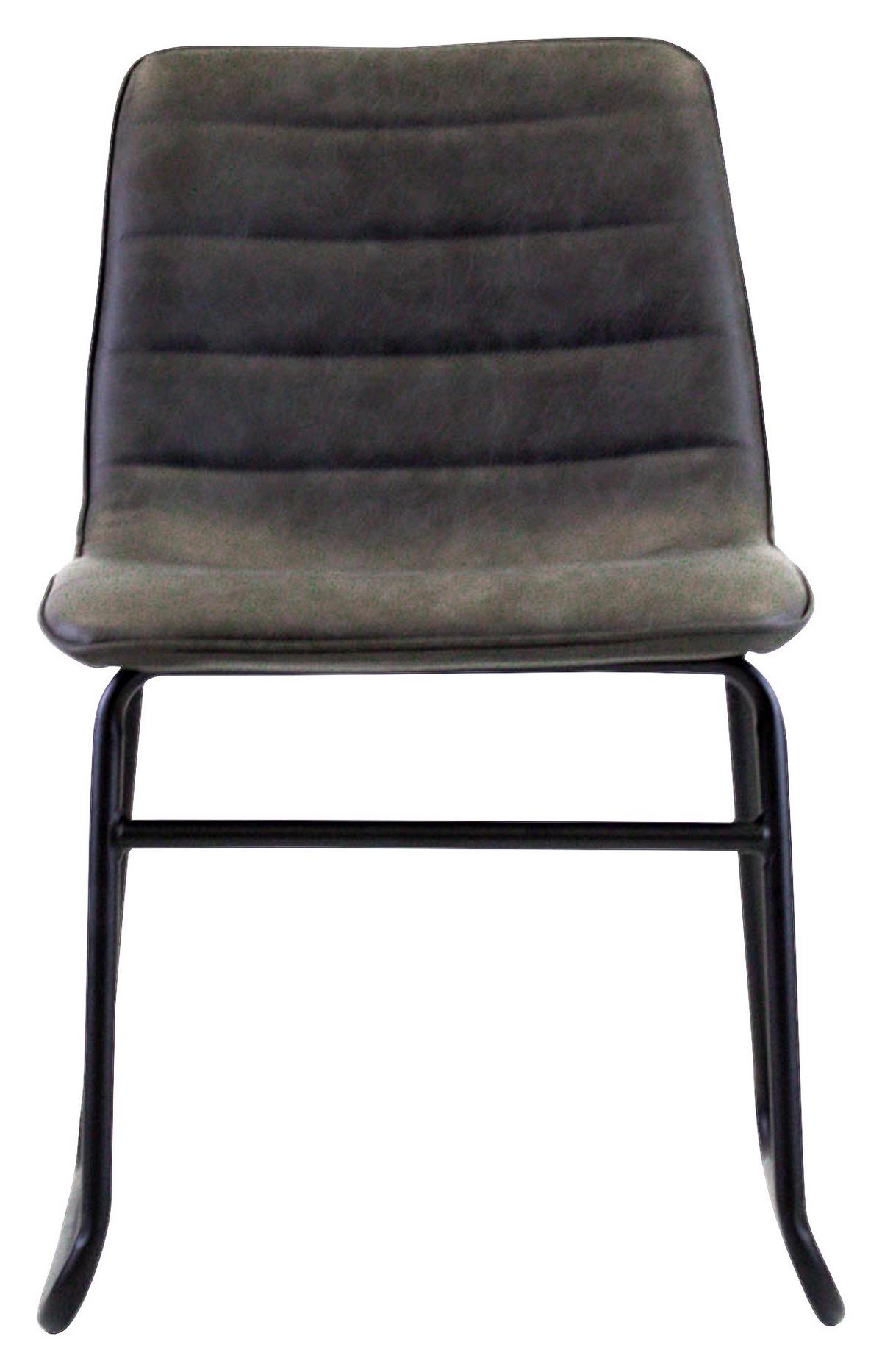 Stuhl Milan - Anthrazit/Schwarz, KONVENTIONELL, Kunststoff/Textil (48/77/56cm) - MID.YOU