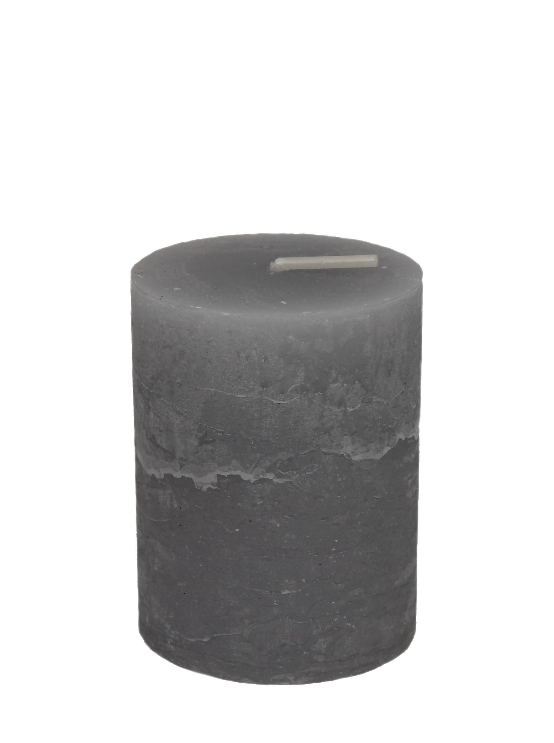 Válcová svíčka LIA - světle šedá, Moderní, textil/přírodní materiály (6.8/9cm) - Premium Living