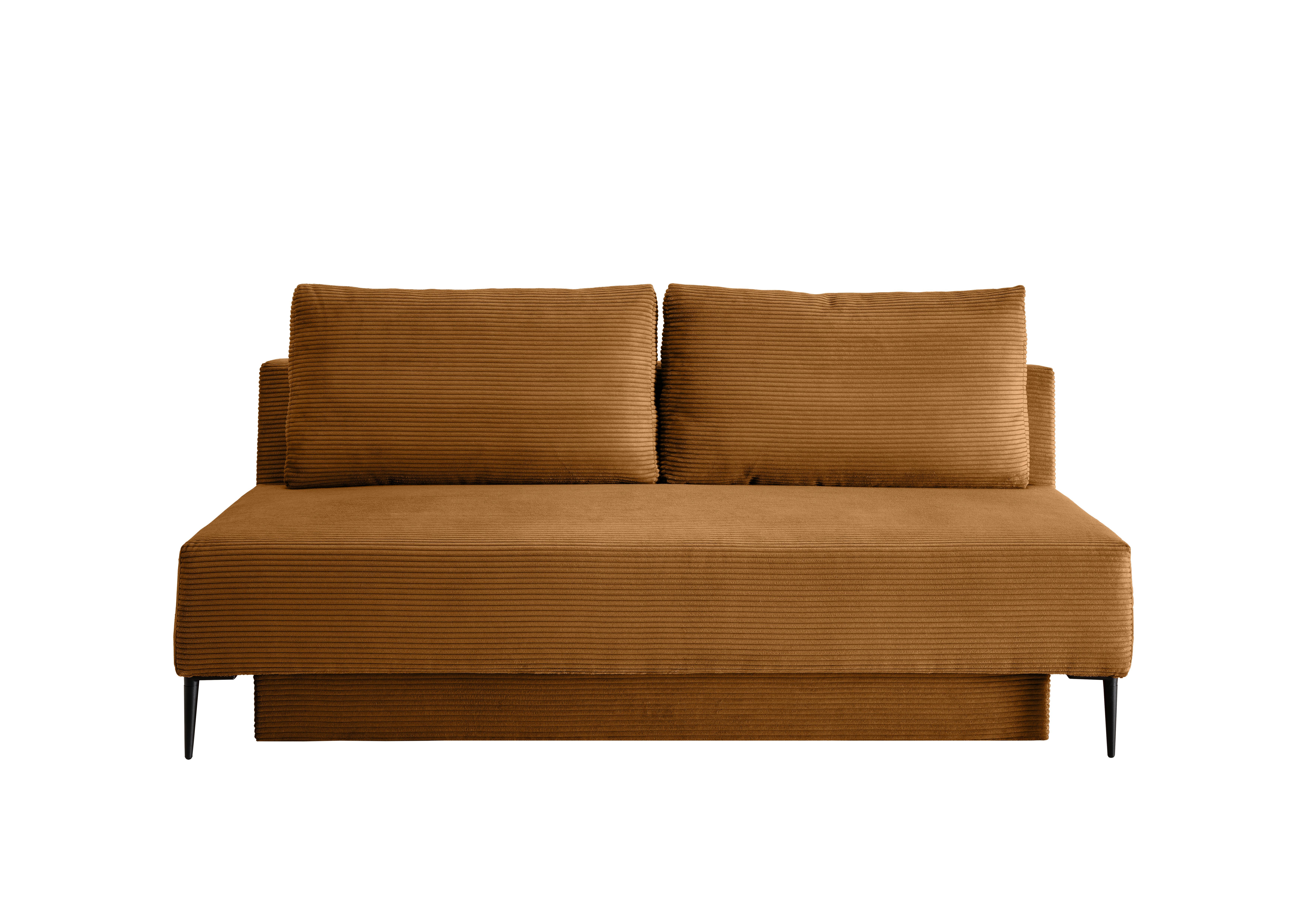 Schlafsofa Petri Goldfarben Cord, Rücken Echt B: 198 cm - Goldfarben/Schwarz, MODERN, Textil (198/90/100cm) - Livetastic