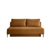 Schlafsofa Petri Goldfarben Cord, Rücken Echt B: 198 cm - Goldfarben/Schwarz, MODERN, Textil (198/90/100cm) - Livetastic