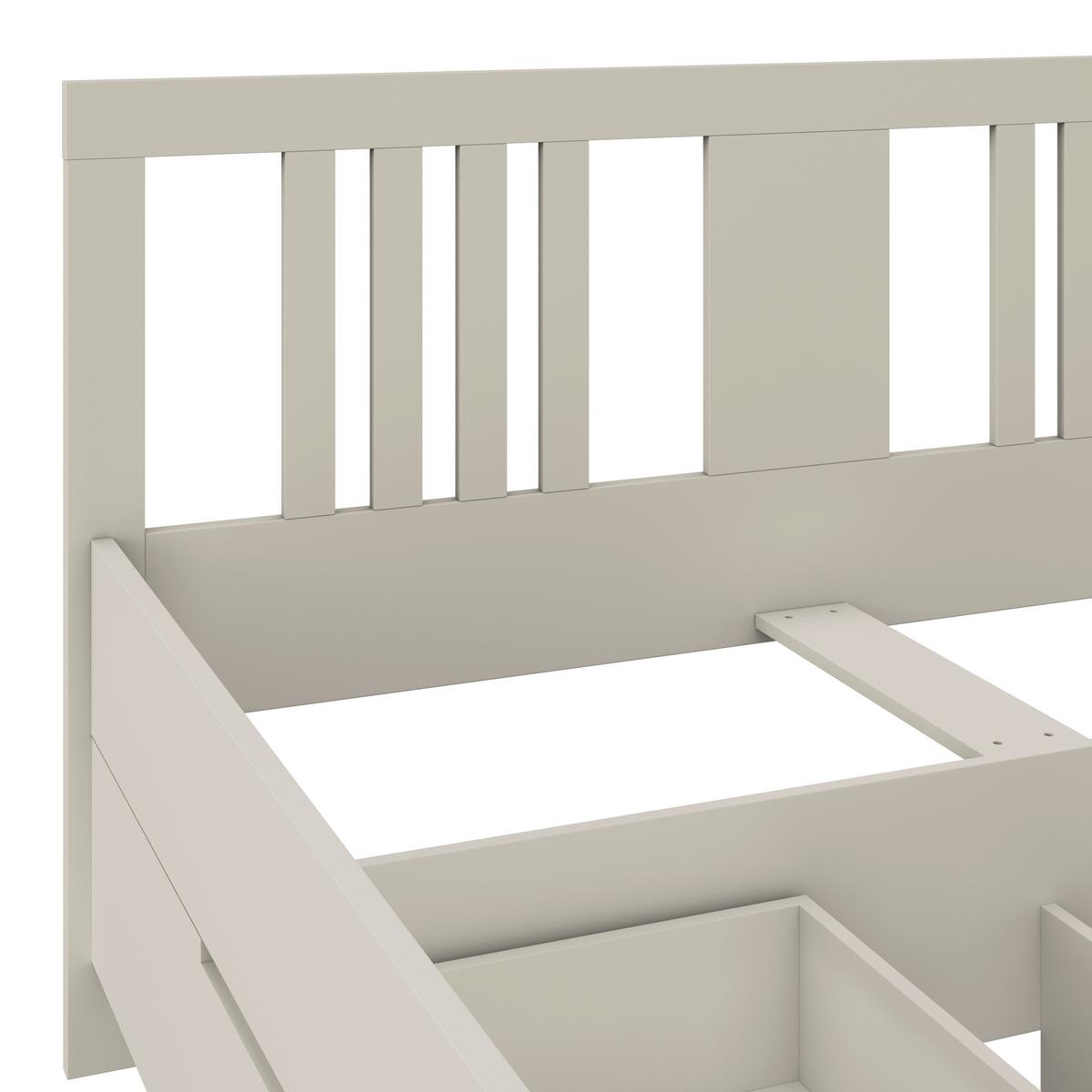 Stauraumbett Pisa mit 4 Laden kaschmirfarben 160x200 - Kaschmir, ROMANTIK / LANDHAUS, Holz (160/200cm) - James Wood