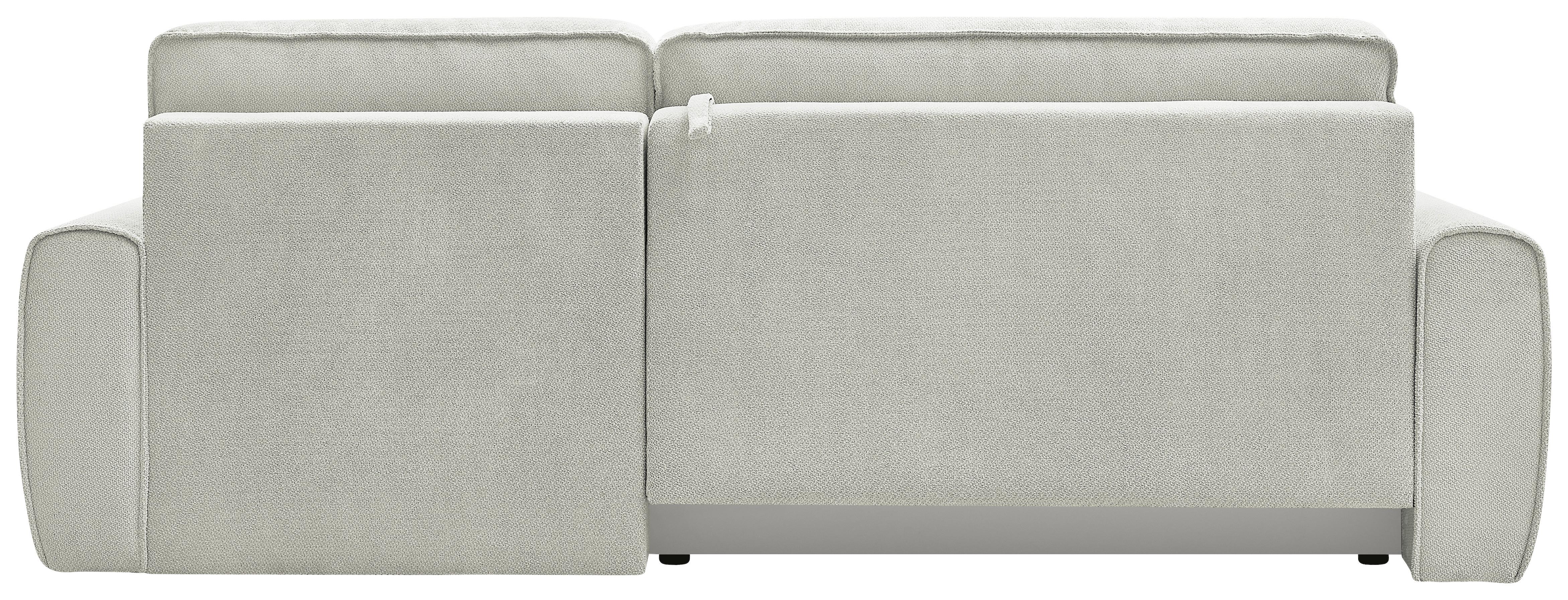 Ecksofa Albia Greige, Lf: 202x128cm - Greige/Schwarz, Trend, Holz (248/170cm)