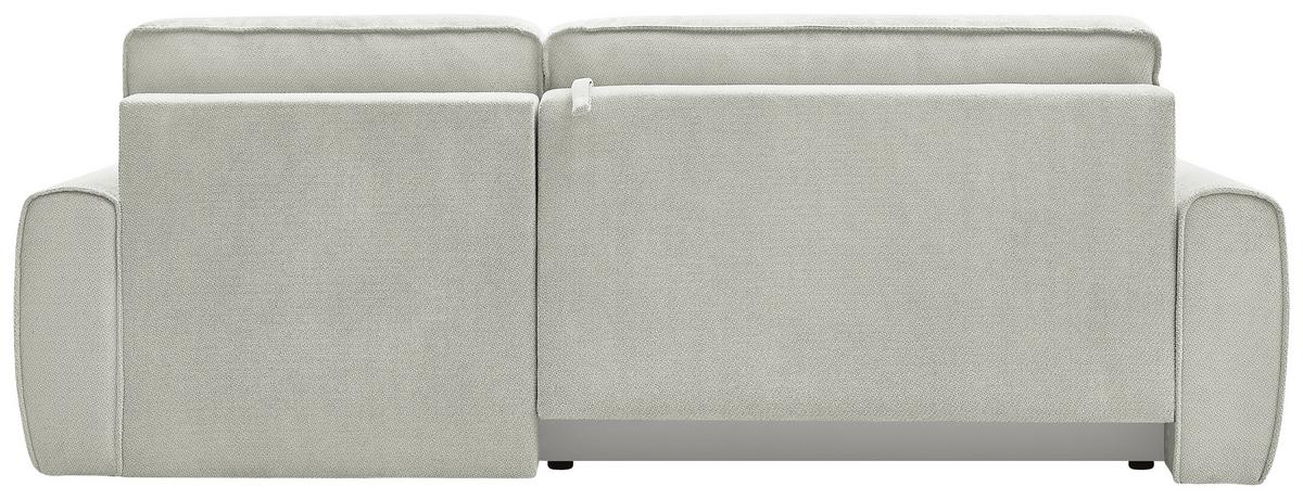 Ecksofa Albia Greige, Lf: 202x128cm - Greige/Schwarz, Trend, Holz (248/170cm)