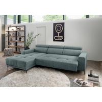 Ecksofa Intera, Mintgrau S: 188x276 Cm - Mintgrau/Schwarz, KONVENTIONELL, Textil (188/276cm) - Livetastic