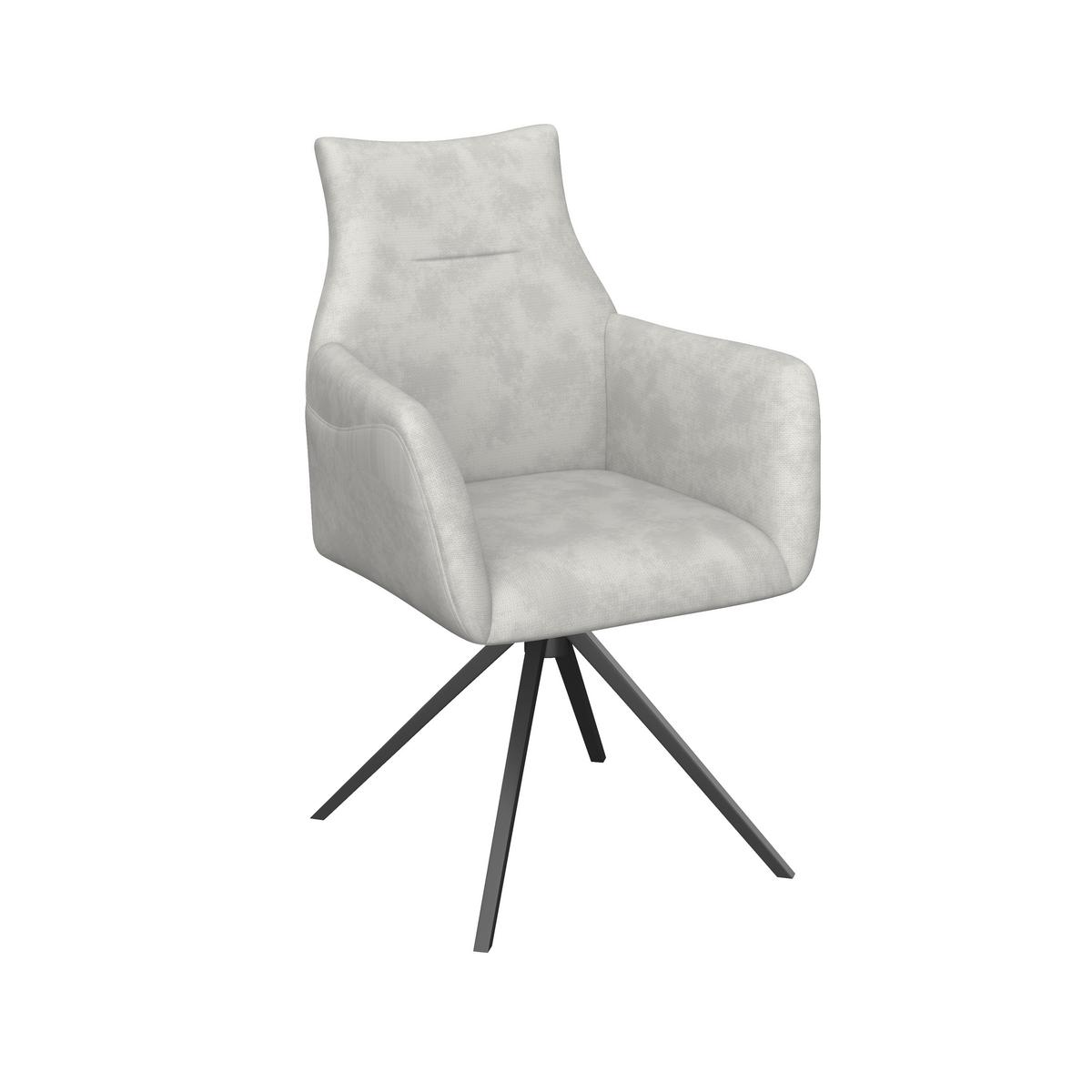 STOLIČKA S PODRÚČKAMI MALINA - čierna/svetlosivá, Modern, kov/drevo (63/85,5/66,5cm) - Bessagi Home