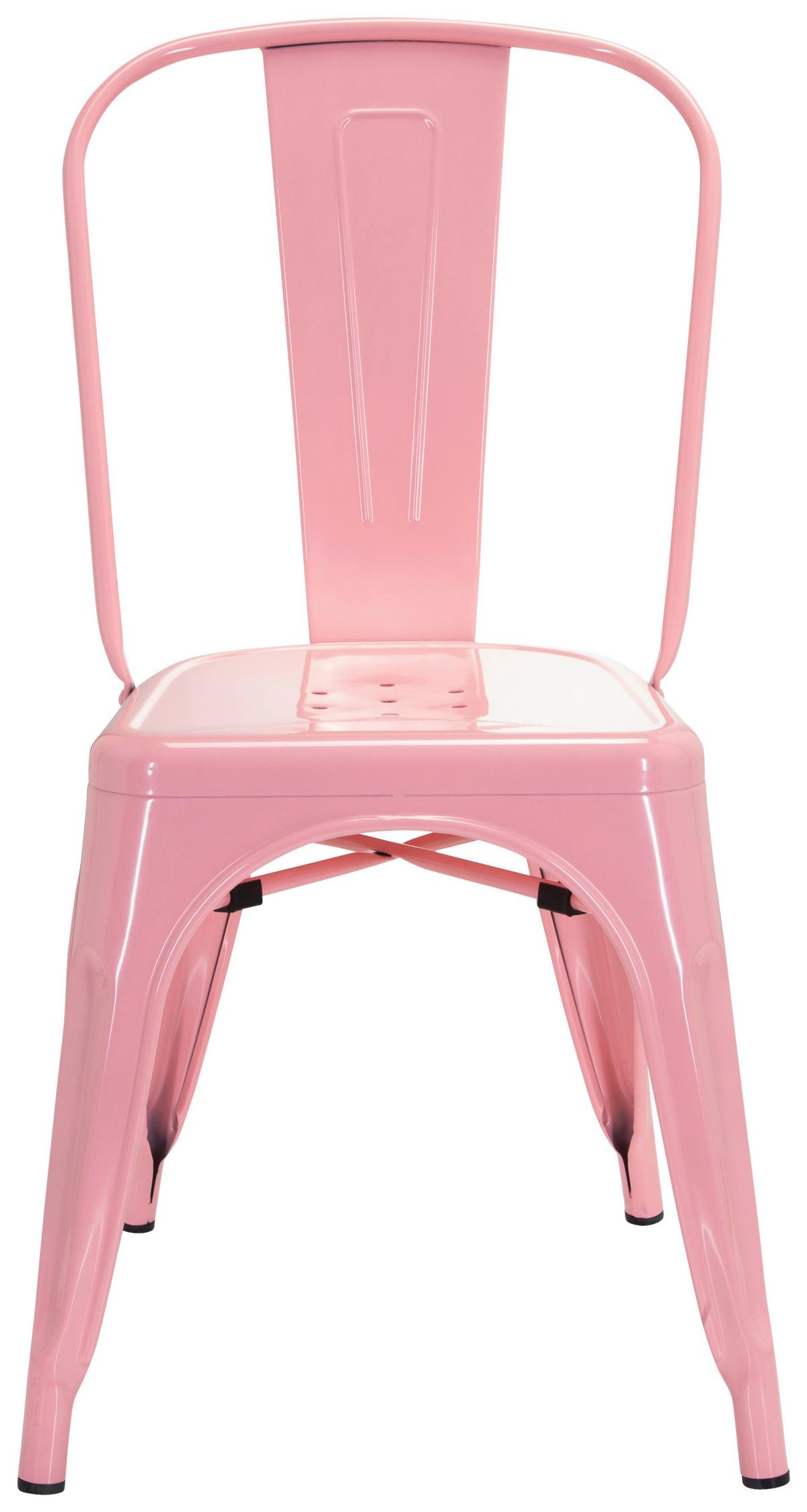 Stuhl Vantaggio Comfort stapelbar Rosa bis 150 kg - Rosa, Basics, Metall (44/84/54cm) - MID.YOU
