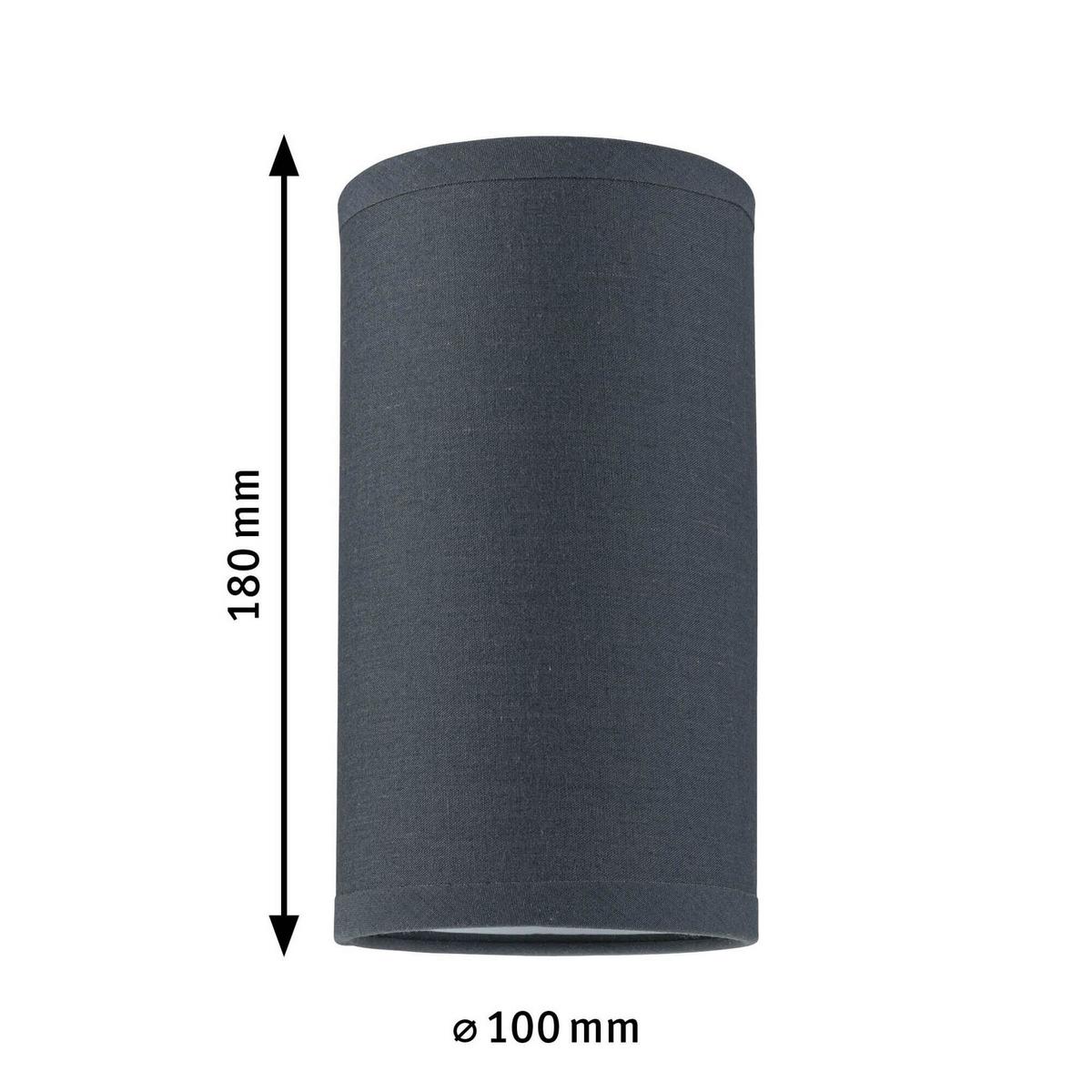 Schienensystem-Leuchtenschirm 95609 Urail Schirm Valerio - Anthrazit, Basics, Textil (10/18cm) - Paulmann
