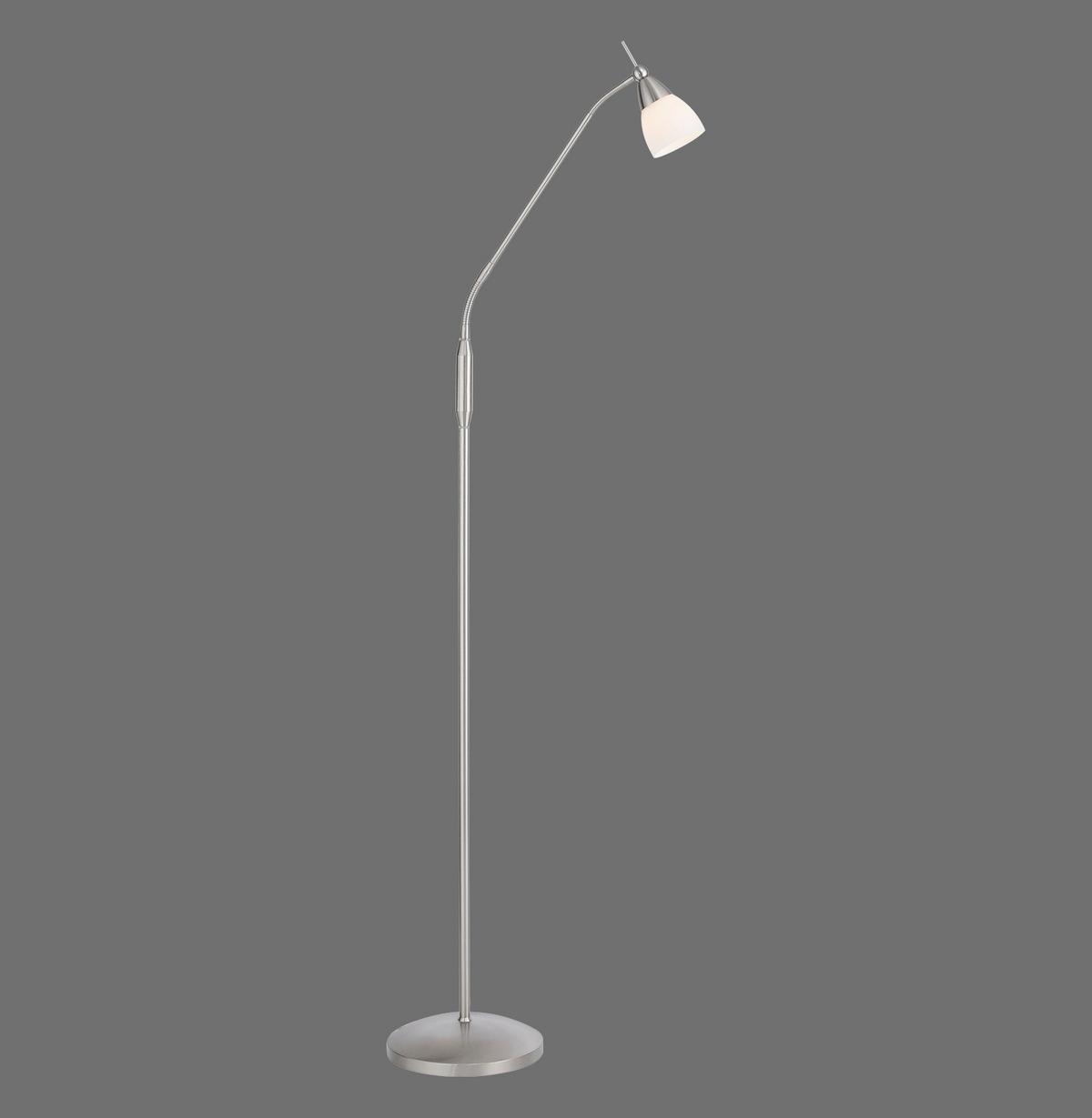 LED-Stehleuchte 400-55 Pino - Edelstahlfarben, Basics, Glas/Metall (74/74/163cm) - Paul Neuhaus