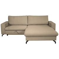 Ecksofa Clara Beige B: 240 Cm - Beige, MODERN, Textil (240/87/177cm)
