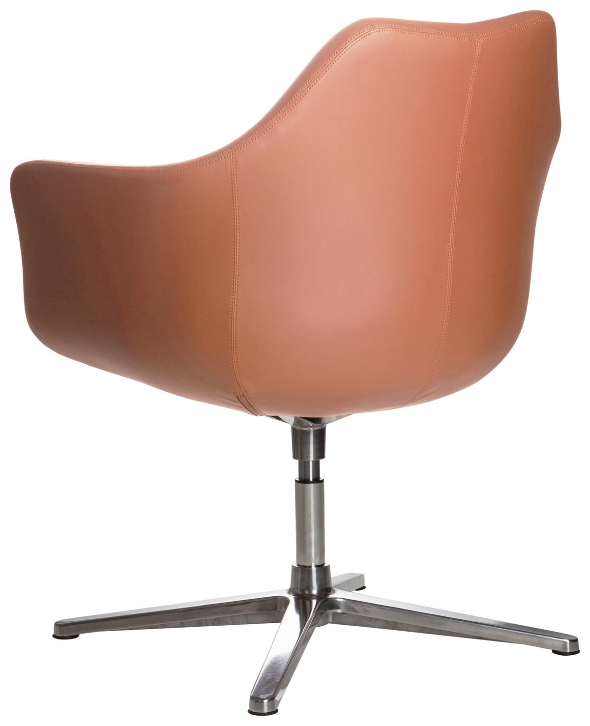 Drehstuhl Artemia Braun Bis 150 Kg - Silberfarben/Braun, Basics, Textil/Metall (67/85/63cm) - MID.YOU