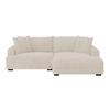 Ecksofa Pelle mit Kissen Beige Cord 265x180 cm - Beige/Schwarz, MODERN, Textil (265/180cm)