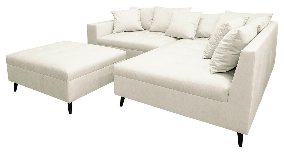 Ecksofa Pruno Hellgrau S: 247x174 Cm - Hellgrau/Schwarz, Design, Textil (247/174cm) - MID.YOU