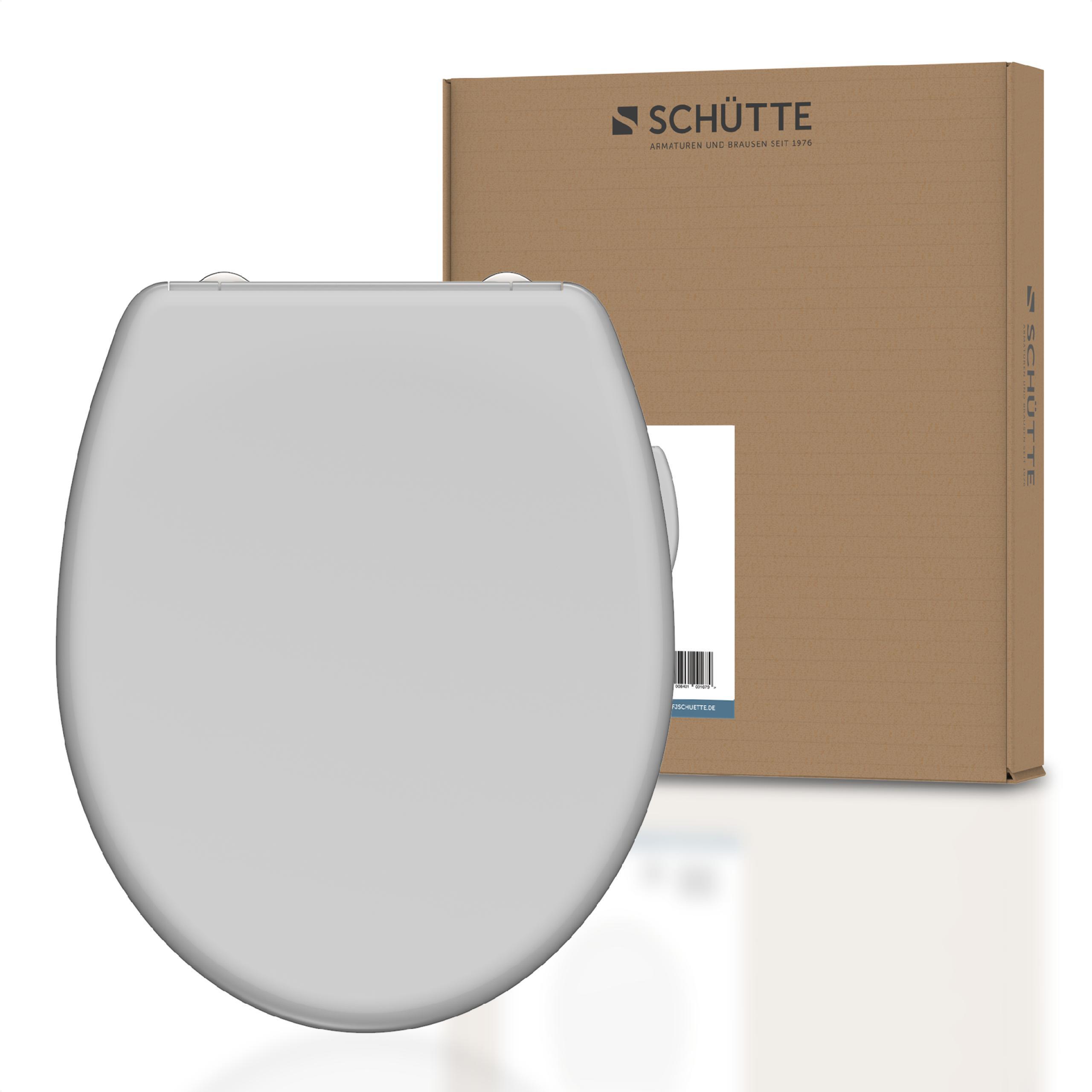 WC-Sitz Grau Mit Absenkautomatik - Grau, Basics, Kunststoff (45/5,5/37,5cm) - Schütte