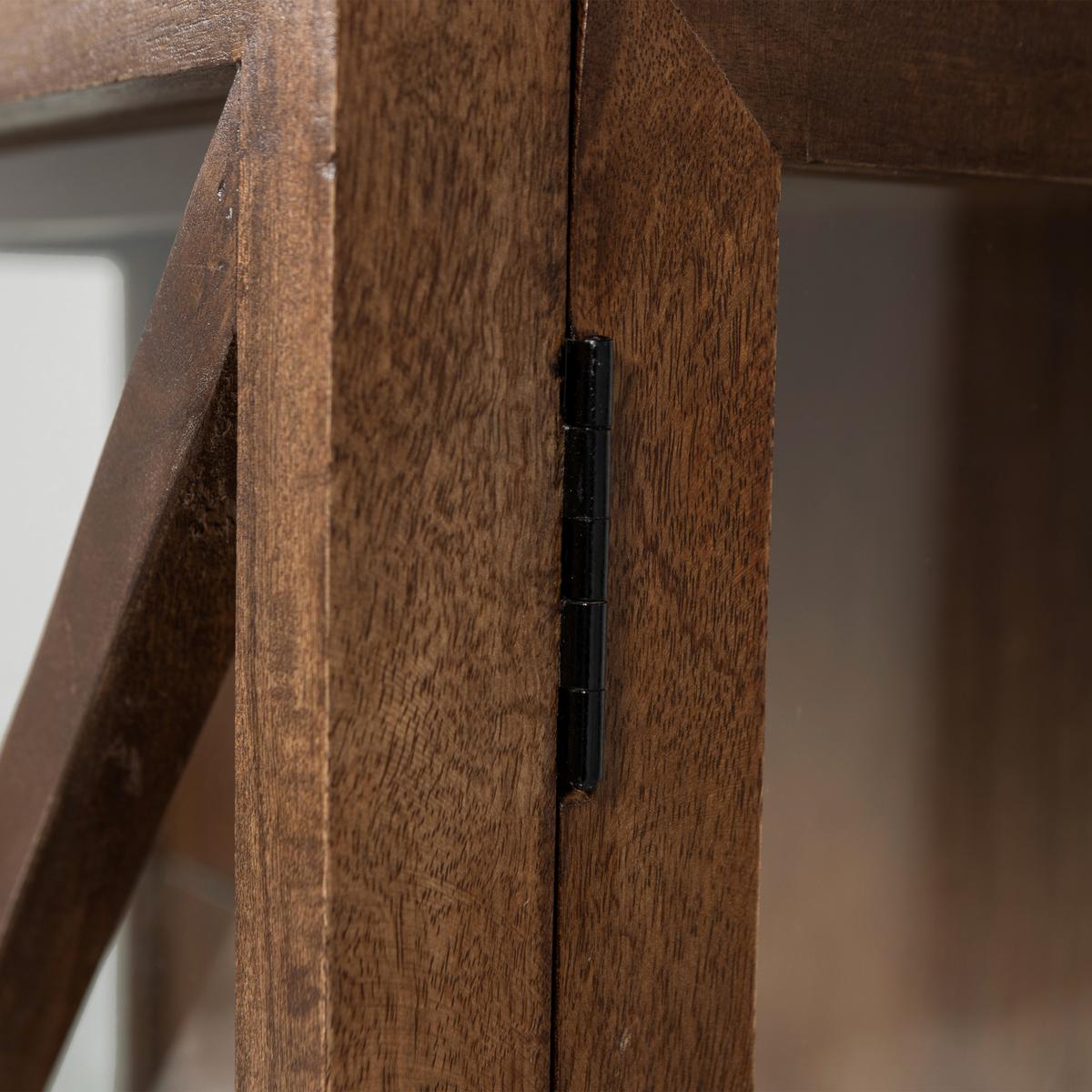 Vitrine Kella Braun B: 40 Cm - Braun, Design, Glas/Holz (40/137/39cm) - Livetastic