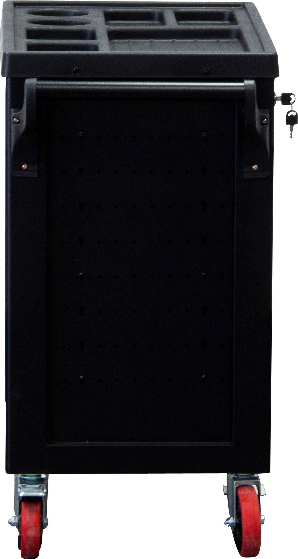 Werkstattwagen Leer Schwarz/Rot B: 74,98 cm - Rot/Schwarz, Basics (74,98/87,97/45,5cm)