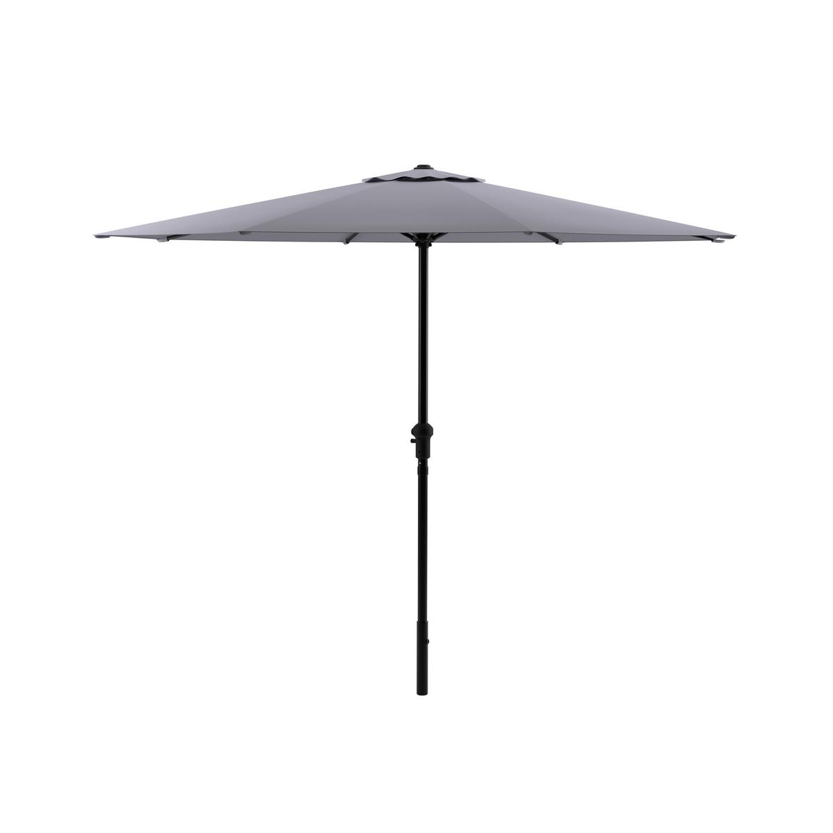 Sonnenschirm Kos D: 234 cm UV-Beständig dunkelgrau - Dunkelgrau/Hellgrau, MODERN, Textil/Metall (234cm) - Beldano