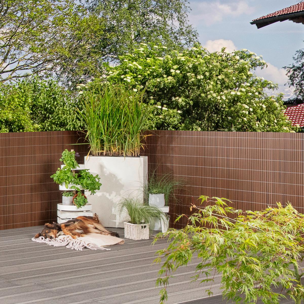 Sichtschutz Presidio Walnuss 300x150 Cm Witterungsbeständig - Walnussfarben, Basics, Kunststoff (300/150cm)