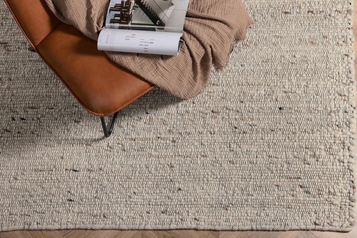 Flachwebteppich Loump - Beige/Weiß, LIFESTYLE, Textil (200/300cm) - P & B